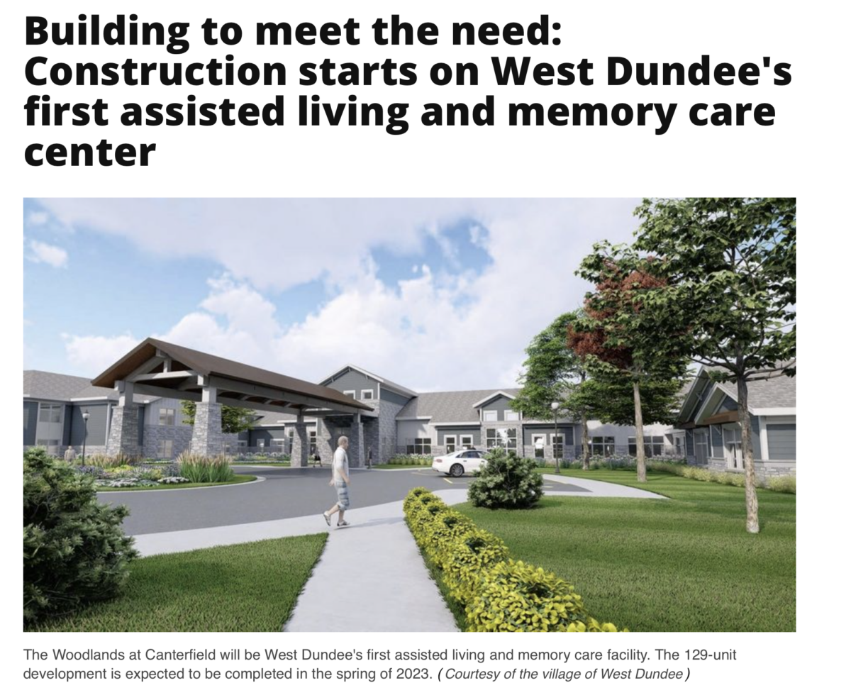Building to meet the need: Construction starts on West Dundee’s first assisted living and memory care center